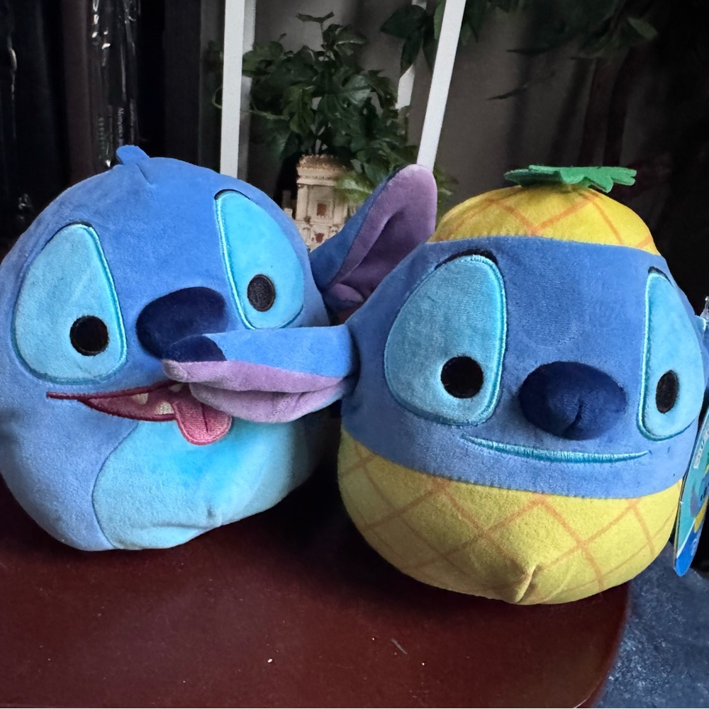 2023 Disney Stitch squishmallow Set - Blue & Pineapple Design